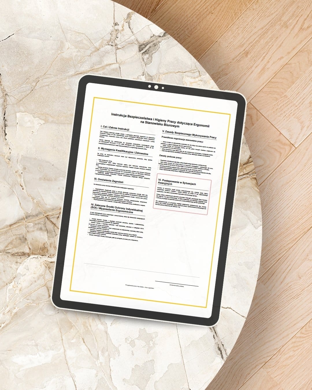 12. Instrukcja Bezpieczeństwa i Higieny Pracy dotycząca Ergonomii na Stanowisku Biurowym